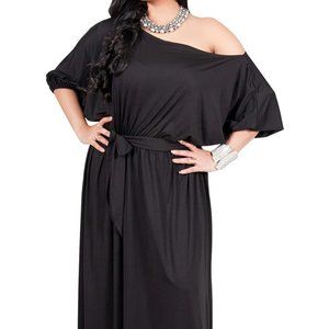 KOH KOH Adelyn & Vivian 3/4 Sleeve Maxi Dress